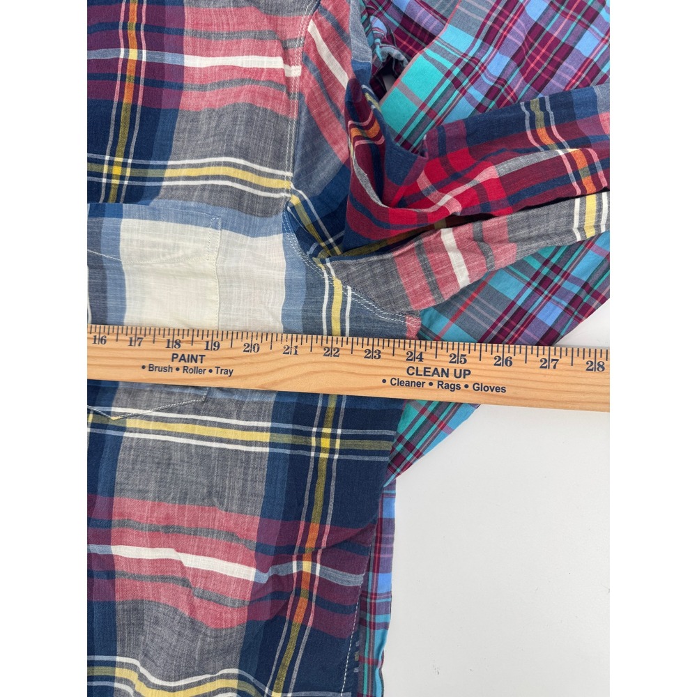 Gap Plaid Lot Shirts Mens XL Multicolor Teal Red Cotton Bundle 2 Pack Button Up - Picture 10 of 16
